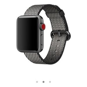 Black nylon Apple Watch band 42mm